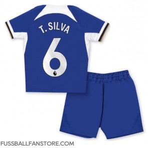 Chelsea Thiago Silva #6 Replik Heimtrikot Kinder 2023-24 Kurzarm (+ Kurze Hosen)